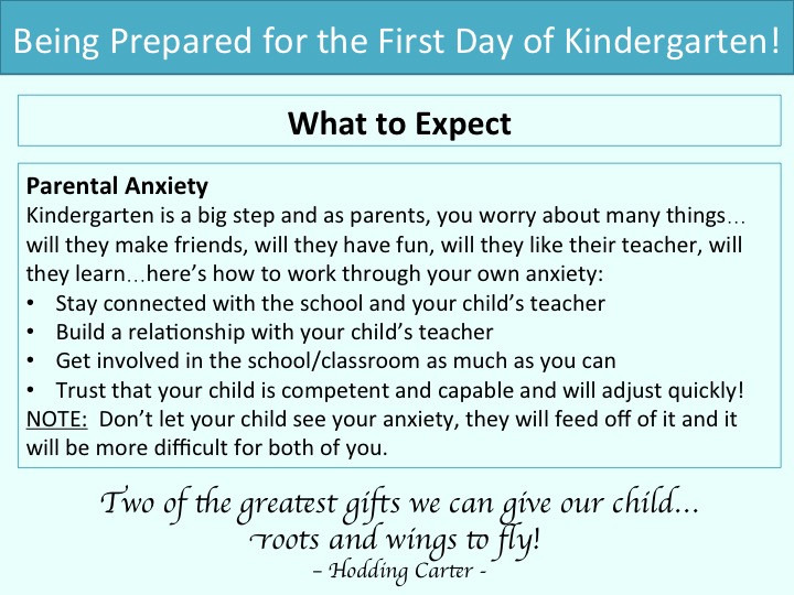 Being prepared for the first day of kindergarten: What to expect 