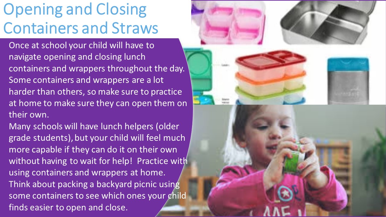 Opening and Closing Containers and Straws