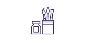 paintbrushes and paint icon