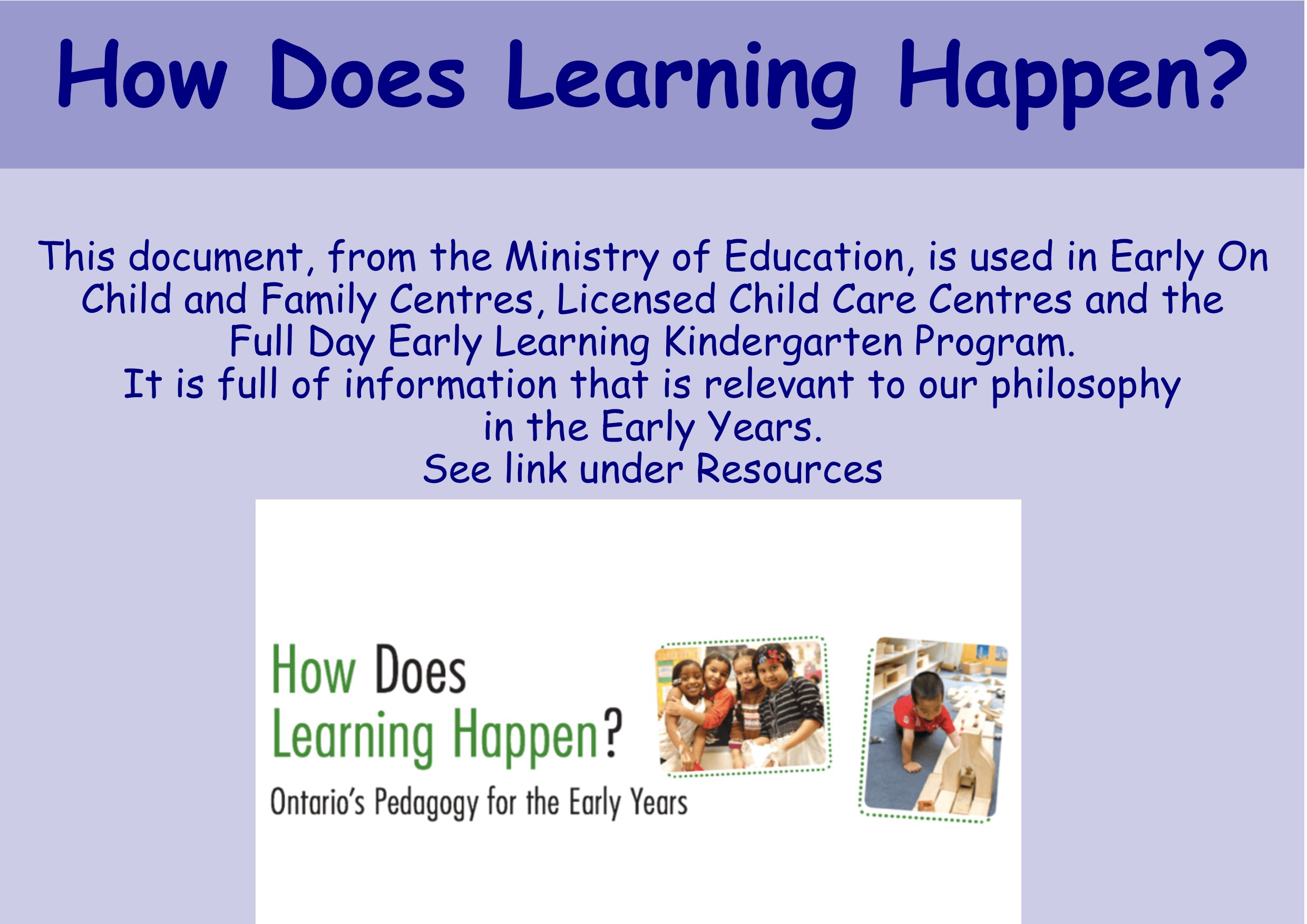 How does Learning Happen?