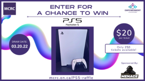 Playstation Raffle Flyer with Details 
