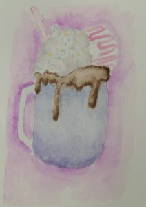 Ella's drawing of a milkshake