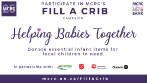 Fill a Crib Banner with MCRC 25th anniversary logo