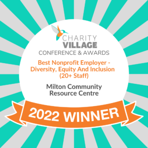 Charity Village 2022 Winner Best Nonprofit Employer Diversity, Equity and Inclusion 20+ Staff