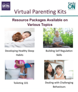 Virtual Parenting Kits Flyer with MCRC 25th anniversary logo