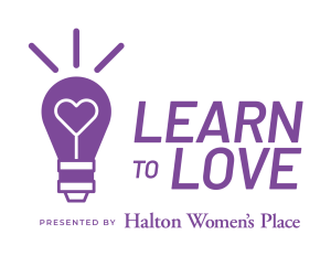 Halton Women's Place learn to love logo