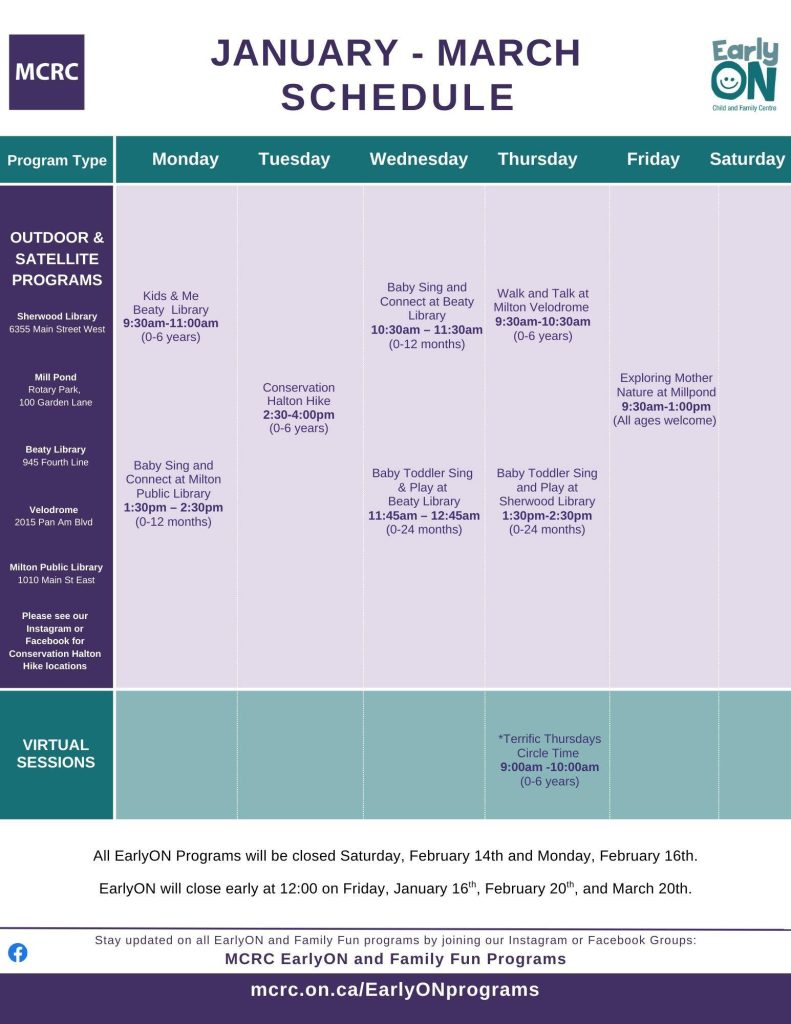 earlyon jan-march schedule page 2