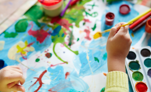 child painting