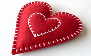 felted heart