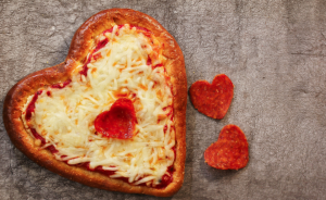 heart shaped pizza