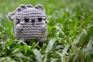 crocheted cat