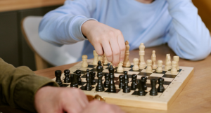 person playing chess